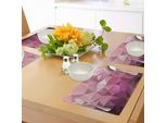 Abakuhaus Tovagliette Astratte, Triangolari, Forme Geometriche, Illustrazioni Monocromatiche, Tiscjdeco In Tessuto Resistente Al Lavaggio Per La Sala Da Pranzo E La Cucina, Rosa Essiccata Rosa Cipria Rosa