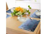 Tovagliette Abakuhaus Mystiker, Antenna Del Mistico Paesaggio Montano Con Alberi Autunnali Nella Nebbia Selvaggia, Tiscjdeco In Tessuto Resistente Al Colore Per La Sala Da Pranzo E La Cucina, Arancione Verde