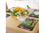 Abakuhaus Tovagliette Naturali A Forma Di Grotta, Padiglione Latente Tra Le Scogliere Scoperta Della Fede Nell'immagine Della Natura, Tiscjdeco In Tessuto Resistente Ai Colori Per La Sala Da Pranzo E La Cucina, Multicolore