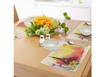 Tovagliette Abakuhaus Paris, Romantico Acquerello Floreale Con La Torre Eiffel E Farfalle, Stile Storico Francese, Tiscjdeco In Tessuto Resistente Al Lavaggio, Per Sala Da Pranzo E Cucina, Multicolore
