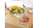 Tovagliette Abakuhaus Fleur De Lis, Simbolo Del Giglio Su Piatto, Disegno Floreale, Stemma Reale Francese, Stampa Culturale, Tiscjdeco In Tessuto Resistente Al Lavaggio Per Sala Da Pranzo E Cucina, Arancione