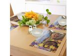 Abakuhaus Tovagliette Da Vino, Paesaggio Paesaggio Vigneto Agricoltura Vinificazione Stagione Uva In Fattoria Stampa, Tiscjdeco In Tessuto Resistente Al Colore Per La Sala Da Pranzo E La Cucina, Giallo Blu