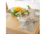 Tovagliette Abakuhaus Con Sirena, Sirena Vintage Nel Mare Con Un'ancora - Creatura Mitologica Acquatica - Grafica Artistica, Tiscjdeco In Tessuto Resistente Ai Colori Per La Sala Da Pranzo E La Cucina, Beige Marrone