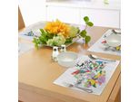 Tovagliette Abakuhaus Con Pappagalli, Pappagalli Che Osservano Il Mondo Su Un Motivo Tropicale Con Fiori, Foglie, Giardini E Uccelli, Decorazioni Da Tavola In Tessuto Resistente Al Lavaggio Per La Sala Da Pranzo E La Cucina, Multicolore