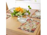 Tovagliette Abakuhaus Rose, Motivo Floreale Psichedelico E Artistico In Stile Grunge Con Motivi Boho Retrò In Pizzo Scuro, Tovaglietta Decorativa In Tessuto Resistente Al Lavaggio Per La Sala Da Pranzo E La Cucina, Color Crema, Verde E Rosa.