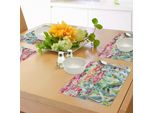 Abakuhaus Tovagliette Acquerello Con Motivi Floreali, Dipinti Di Fiori Primaverili Ed Estivi Dai Colori Tenui - Stampa Floreale Stagionale, Decorazioni Da Tavola In Tessuto Resistente Ai Colori Per La Sala Da Pranzo E La Cucina, Multicolore