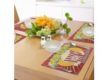 Tovagliette Retrò Abakuhaus, Stampa Vintage Con Motivi Vintage, Uva, Mais, Pubblicità, Cinema, Snack, Tiscjdeco In Tessuto Resistente Al Lavaggio Per Sala Da Pranzo E Cucina, Multicolore