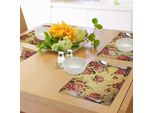 Tovagliette Abakuhaus Rose, Motivo Vittoriano Vintage Con Rose Dai Colori Vivaci, Design Boho, Tovaglietta Decorativa In Tessuto Resistente Al Lavaggio Per Sala Da Pranzo E Cucina, Crema, Verde, Rosa