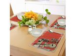 Tovagliette Abakuhaus Western, Immagine Di Elementi Del Selvaggio West Con Chitarra Country E Stivali Da Cowboy In Stile Retrò, Tovaglietta Decorativa In Tessuto Resistente Al Lavaggio Per La Sala Da Pranzo E La Cucina, Arancione Beige