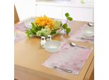 Tovagliette Abakuhaus Natur, Motivo Fiori Di Ciliegio In Stile Shabby Chic Flourish Con Stampa Artistica Alla Moda, Tiscjdeco In Tessuto Resistente Al Lavaggio Per Sala Da Pranzo E Cucina, Rosa