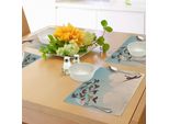 Abakuhaus Tovagliette Con Uccelli, Silhouette Del Ragazzo Trasportato Dai Piccioni Volanti Ispirazione Segui I Tuoi Sogni Stampa Home, Tiscjdeco In Tessuto Resistente Al Lavaggio Per La Sala Da Pranzo E La Cucina, Multicolore