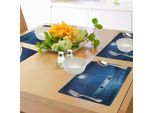 Tovagliette Abakuhaus Ocean, Foto Suggestiva Di Una Luna Piena Notturna Su Un Tranquillo Scenario Oceanico A Maui, Hawaii, Tiscjdeco In Tessuto Resistente Ai Colori Per La Sala Da Pranzo E La Cucina, Bianco