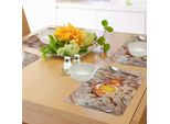 Tovagliette Abakuhaus Ocean, Pesce Pagliaccio Che Nuota Tra I Tentacoli Nell'oceano Pacifico Bali Indonesia Fauna Marina, Tiscjdeco In Tessuto Resistente Al Lavaggio Per Sala Da Pranzo E Cucina, Arancione Beige