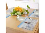 Tovagliette Abakuhaus Space, Razzo In Missione Spaceman Planet Blick Endeavour Power Print, Tiscjdeco In Tessuto Resistente Ai Colori Per La Sala Da Pranzo E La Cucina, Bianco Marrone Blu