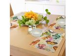 Tovagliette Abakuhaus Con Farfalle, Acquerello Cupo Farfalle Grunge Con Schizzi Di Colore, Stampa Artistica Boho Attenta, Decorazione Da Tavola In Tessuto Resistente Al Colore Per La Sala Da Pranzo E La Cucina, Multicolore