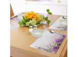 Tovagliette Abakuhaus Con Motivi Floreali, Fiori Di Cavolo Primaverili In Un Profumato Bouquet Con Colori Parzialmente Sfumati, Decorazioni Da Tavola In Tessuto Resistente Al Lavaggio Per La Sala Da Pranzo E La Cucina, Verde Lavanda.
