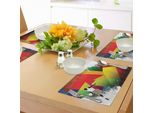 Tovagliette Da Basket Abakuhaus, Sfondo Da Basket Con Forma Geometrica, Colori Vivaci, Arte Moderna, Tiscjdeco In Tessuto Resistente Ai Colori Per La Sala Da Pranzo E La Cucina, Multicolore