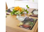 Abakuhaus Tovagliette Fantasia, Bosco Incantato Con Alberi Misteriosi E Uccelli Supernatural Vivid Wonder World, Tiscjdeco In Tessuto Resistente Al Lavaggio Per La Sala Da Pranzo E La Cucina, Viola Giallo