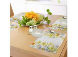 Abakuhaus Tovagliette Narciso, Composizione Floreale Primaverile, Stampa Naturale, Decorazione Da Tavola In Tessuto Resistente Al Lavaggio Per Sala Da Pranzo E Cucina, Giallo Bianco Rosso
