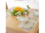 Tovagliette Abakuhaus Con Bussola, Quattro Diverse Bussole In Colori Retrò - Attrezzatura Da Esplorazione - Dove Marini, Tiscjdeco In Tessuto Resistente Al Colore Per La Sala Da Pranzo E La Cucina, Beige Tan