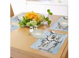 Abakuhaus Tovagliette Con Gufi, Famiglia Di Gufi Appollaiata Su Un Albero Love Grace Animali Notturni Con Stampa Naturale, Decorazioni Da Tavola In Tessuto Resistente Al Lavaggio Per La Sala Da Pranzo E La Cucina, Multicolore