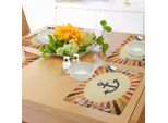 Abakuhaus Tovagliette Con Ancora, Ancora Pop Art Vintage Su Sfondo Colorato - Simbolo Di Sicurezza, Tiscjdeco In Tessuto Resistente Al Lavaggio Per Sala Da Pranzo E Cucina, Arancione Crema Rosso