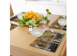 Tovagliette Abakuhaus Safari, Tigre Nella Foresta Che Fissa La Fotocamera, Immagine Dell'habitat Animale Asiatico, Decorazione Da Tavola In Tessuto Resistente Al Lavaggio Per La Sala Da Pranzo E La Cucina, Arancione Marrone