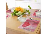 Abakuhaus Tovagliette, Ti Amo Cuore In Stile Grunge Sfondo Rustico In Legno San Valentino Stampa Retrò Artistica, Tiscjdeco In Tessuto Resistente Al Lavaggio Per La Sala Da Pranzo E La Cucina, Rosa Rosso