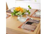 Abakuhaus Tovagliette Rustiche, Fienile Rustico Con Legna Da Ardere, Paesaggio, Villaggio, Magazzino, Giardino, Stile Di Vita Rurale, Tiscjdeco In Tessuto Resistente Al Colore Per La Sala Da Pranzo E La Cucina, Arancione Marrone