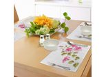 Tovagliette Abakuhaus Con Motivo Floreale, Ramo Di Ibisco Tropicale Selvatico Con Foglie Fresche, Concept Floreale Esotico, Decorazione Da Tavola In Tessuto Resistente Al Lavaggio Per Sala Da Pranzo E Cucina, Bianco, Verde, Rosa