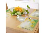 Abakuhaus Tovagliette Narciso, Narciso Giardino Narciso Rinascita E Nuovi Inizi Grafica Celebrativa, Tiscjdeco In Tessuto Resistente Al Colore Per La Sala Da Pranzo E La Cucina, Giallo Bianco Verde
