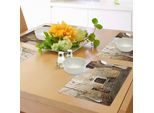 Abakuhaus Tovagliette Antiche, Strade Acciottolate, Case In Pietra Arenaria E Persiane: Immagine Turistica, Tiscjdeco In Tessuto Resistente Al Colore Per La Sala Da Pranzo E La Cucina, Color Crema.