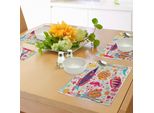 Tovagliette Abakuhaus Con Motivi Marini, Stile Cartone Animato Con Pesci, Cavallucci Marini, Stelle Marine, Coralli E Vita Sottomarina Per Bambini, Decorazioni Da Tavola In Tessuto Resistente Ai Colori Per La Sala Da Pranzo E La Cucina, Multicolore