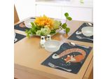 Tovagliette Abakuhaus, Cosa Dice La Volpe? Citazione Hipster Gli Animali Lo Sanno Meglio Habitat Creatura Illustrazione, Tiscjdeco In Tessuto Resistente Ai Colori Per La Sala Da Pranzo E La Cucina, Multicolore