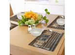 Abakuhaus Tapparelle Tovagliette, Finestre Con Tapparelle Motivo Sulla Parete Della Vecchia Casetta Di Legno, Tiscjdeco In Tessuto Resistente Al Colore Per La Sala Da Pranzo E La Cucina, Beige Marrone