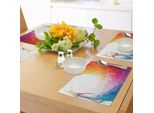 Tovagliette Sportive Abakuhaus, Ritratto Di Ginnasta Femminile, Forme Geometriche Colorate, Stile Digitale, Olimpiadi Moderne, Tiscjdeco In Tessuto Resistente Ai Colori Per La Sala Da Pranzo E La Cucina, Multicolore