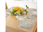 Tovagliette Abakuhaus Olympia, Collezione Di Icone Del Fitness E Dello Sport, Palestra, Aerobica, Stile Di Vita Sano, Tema Artistico, Tiscjdeco In Tessuto Resistente Al Colore Per La Sala Da Pranzo E La Cucina, Beige E Blu.