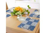 Abakuhaus Tovagliette Marocchine, Mosaico Turco-Portoghese, Motivo Ceramico, Stile Country, Immagine Vintage, Tiscjdeco In Tessuto Resistente Al Lavaggio Per Sala Da Pranzo E Cucina, Blu Navy E Bianco
