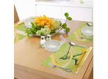 Tovagliette Da Baseball Abakuhaus, Giocatore Di Baseball Che Colpisce La Palla, Atleta Lanciatore, Lega, Squadra, Illustrazione Artistica, Tiscjdeco In Tessuto Resistente Al Colore Per La Sala Da Pranzo E La Cucina, Giallo Verde