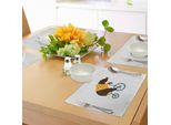 Tovagliette Abakuhaus, Grande Orsacchiotto Simbolo Della Bicicletta Da Circo Con Immagine Di Animale In Costume Hippie, Tiscjdeco In Tessuto Resistente Al Lavaggio Per La Sala Da Pranzo E La Cucina, Giallo Marrone