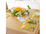 Tovagliette Abakuhaus Con Draghi, Cavaliere Con Scudo In Armatura D'acciaio Contro Drago Alato, Design Medievale Cartoon, Tiscjdeco In Tessuto Resistente Al Lavaggio Per Sala Da Pranzo E Cucina, Giallo