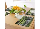 Abakuhaus Tovagliette Giapponesi, Pino Nel Lago Con Pietre Paesaggio Naturale Giapponese Con Tema Giardino Asiatico, Tiscjdeco In Tessuto Resistente Al Colore Per La Sala Da Pranzo E La Cucina, Verde
