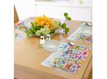 Abakuhaus Tovagliette Con Animali Tropicali, Immersioni Subacquee, Collezione Di Animali Marini Con Balene E Coralli Sott'acqua, Decorazioni Da Tavolo In Tessuto Resistente Ai Colori Per La Sala Da Pranzo E La Cucina, Multicolore