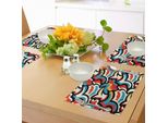 Abakuhaus Tovagliette Psichedeliche, Motivi Ispirati Alla Street Art E Ai Graffiti, Stile Retrò, Moderno, Camera Da Letto Teenager, Urbano, Tiscjdeco In Tessuto Resistente Al Lavaggio Per Sala Da Pranzo E Cucina, Multicolore