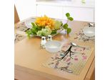 Abakuhaus Tovagliette Libelle, Ramo Con Lanterna Originale E Foglie Etniche Su Sfondo A Pois Etnico, Tiscjdeco In Tessuto Resistente Al Colore Per La Sala Da Pranzo E La Cucina, Multicolore