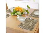 Tovagliette Abakuhaus Con Stampa Animale, Motivo Safari Africano Con Stampa Pelle Di Ghepardo, Colori Neutri, Tiscjdeco In Tessuto Resistente Al Lavaggio Per Sala Da Pranzo E Cucina, Beige Marrone
