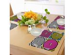 Abakuhaus Tovagliette Psichedeliche, Design Pop Art Ipnotico, Motivo Con Occhio Al Centro Che Crea Un Effetto Vertiginoso, Tovaglietta Decorativa In Tessuto Resistente Ai Colori Per La Sala Da Pranzo E La Cucina, Multicolore