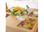 Abakuhaus Tovagliette, Vari Colori Vivaci, Foglie Di Acero Autunnali, Natura Nel Mese Di Novembre, Foto Paesaggistica, Tiscjdeco In Tessuto Resistente Al Colore Per La Sala Da Pranzo E La Cucina, Viola Giallo