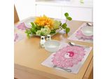 Tovagliette Abakuhaus Ying Yang, Tradizionale Yin Yang Mistico Con Motivo Tao Mandala, Fiori, Design Etnico Asiatico, Tovaglietta Decorativa In Tessuto Resistente Al Lavaggio Per Sala Da Pranzo E Cucina, Rosa