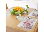 Tovagliette Giapponesi Abakuhaus, Mitico Uccello Fenice Dalla Lunga Vita Su Un Ramo Di Fiori Sakura Che Guarda Indietro, Tessuto Lavabile E Resistente Al Lavaggio Per Sala Da Pranzo E Cucina, Rosa